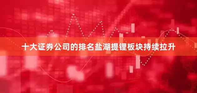 十大证券公司的排名盐湖提锂板块持续拉升